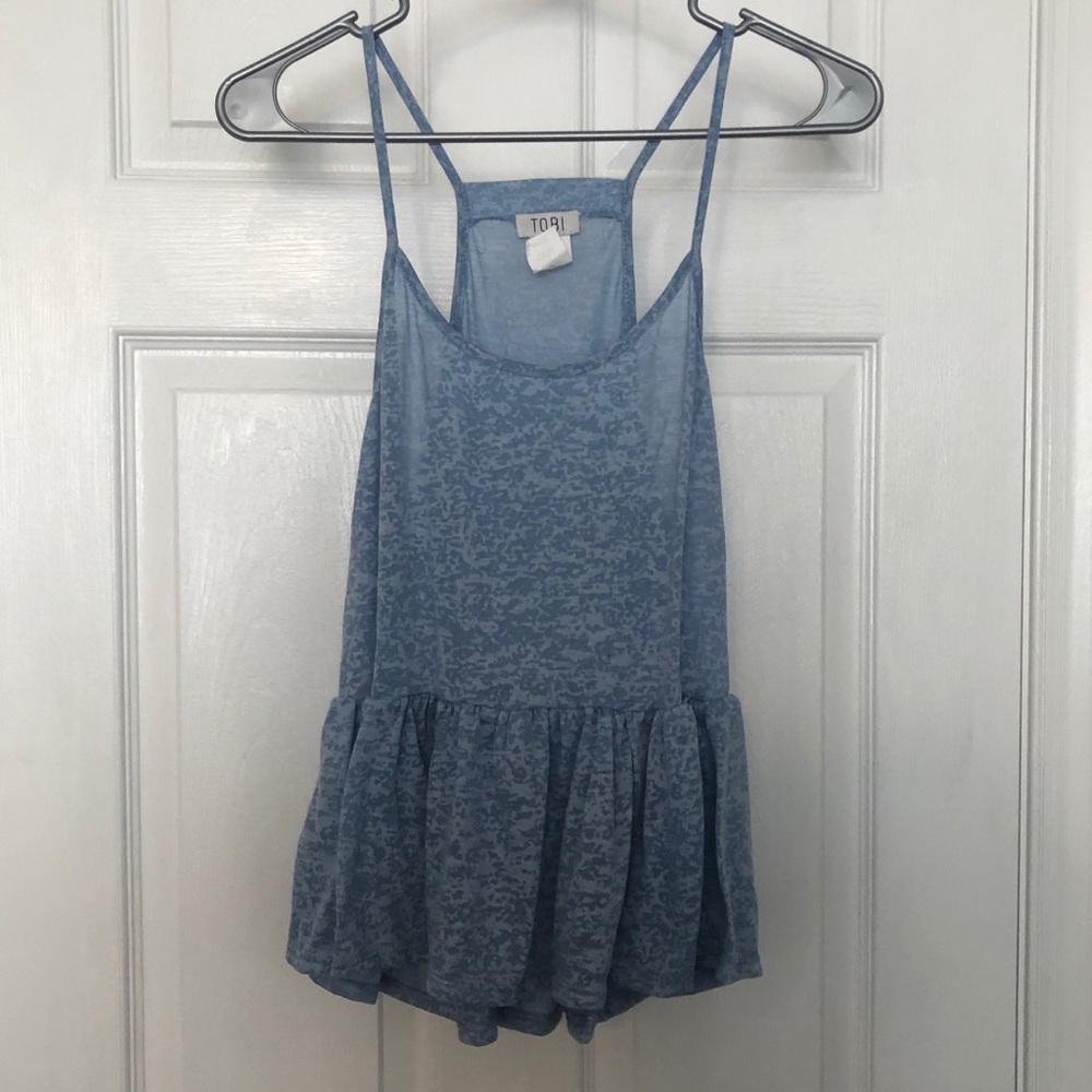 Tobi marled racer back peplum tank